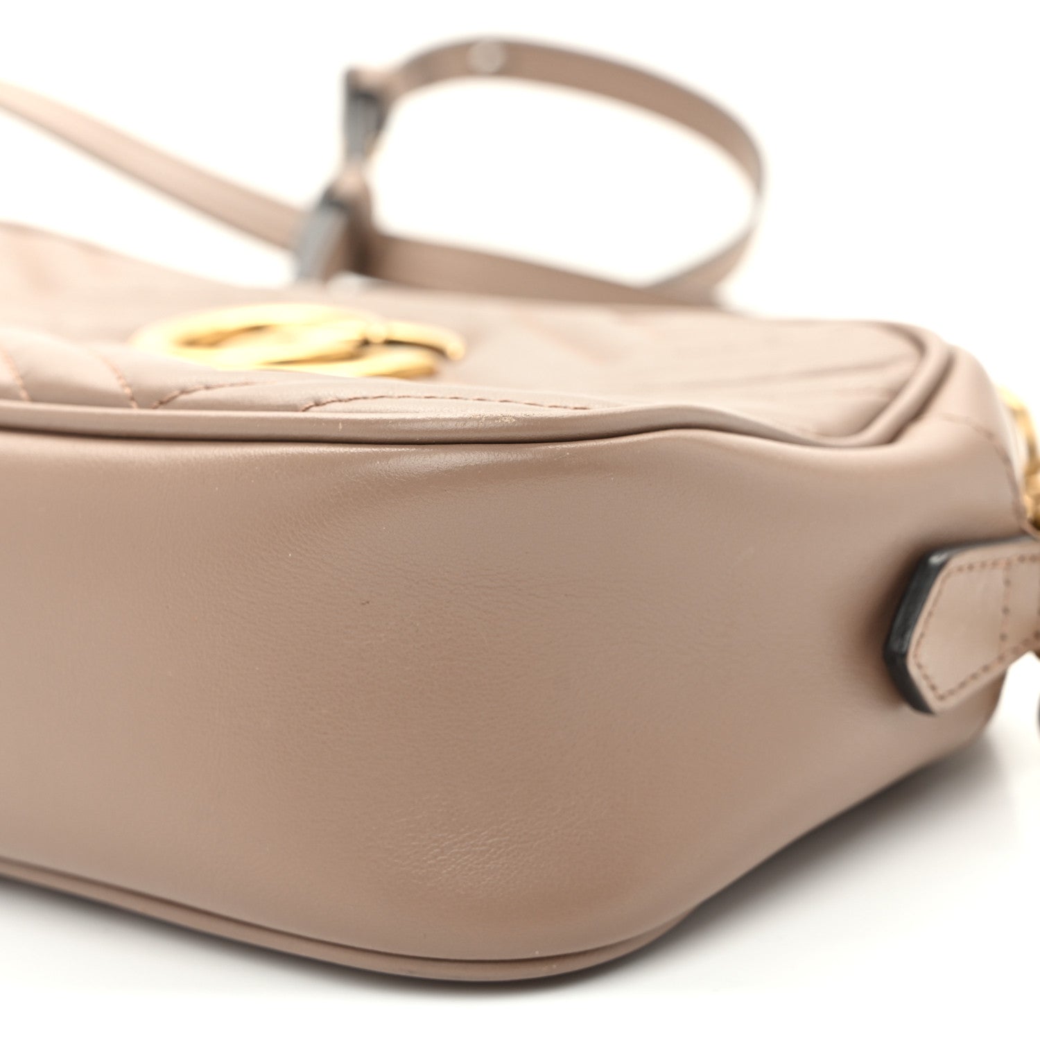 Gucci Calfskin Matelasse Small GG Marmont Chain Shoulder Bag  Porcelain Rose 11 of 11