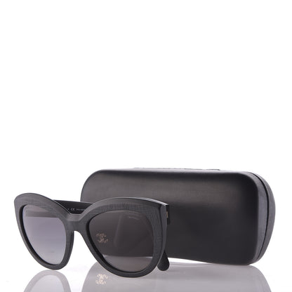 Chanel Tweed Effect CC Polarized Butterfly Signature Sunglasses 5332 Black 7 of 7