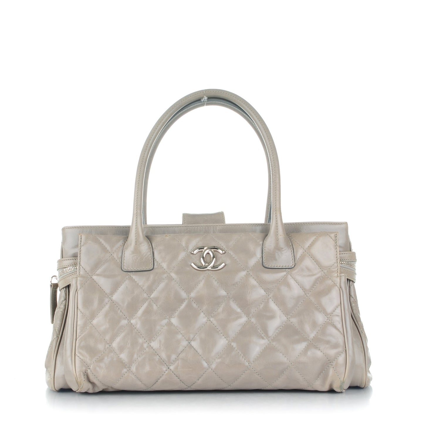 Glazed Calfskin Small New Portobello Grey