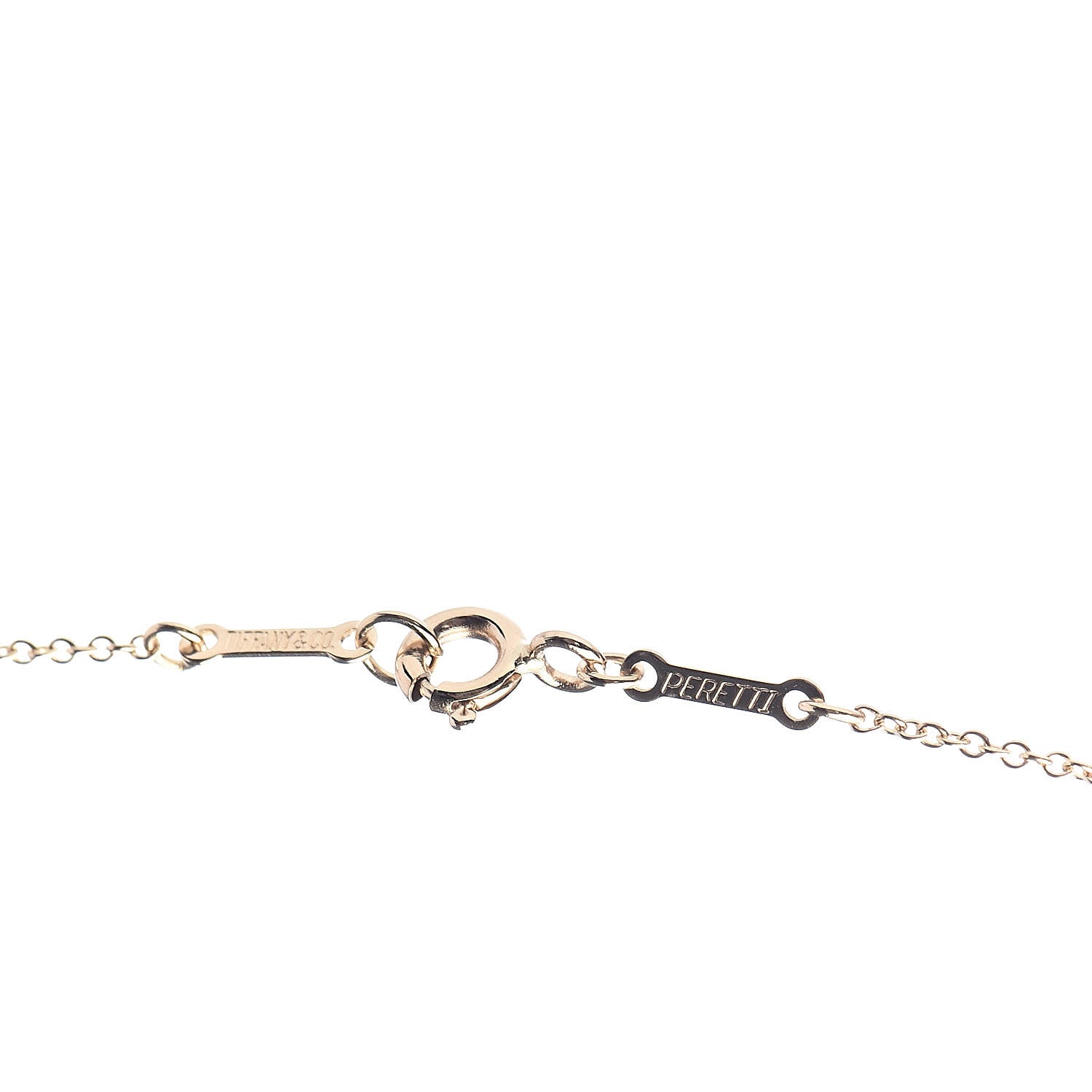 Tiffany 18K Yellow Gold Rock Crystal Quartz Elsa Peretti Open Heart Necklace 6 of 7