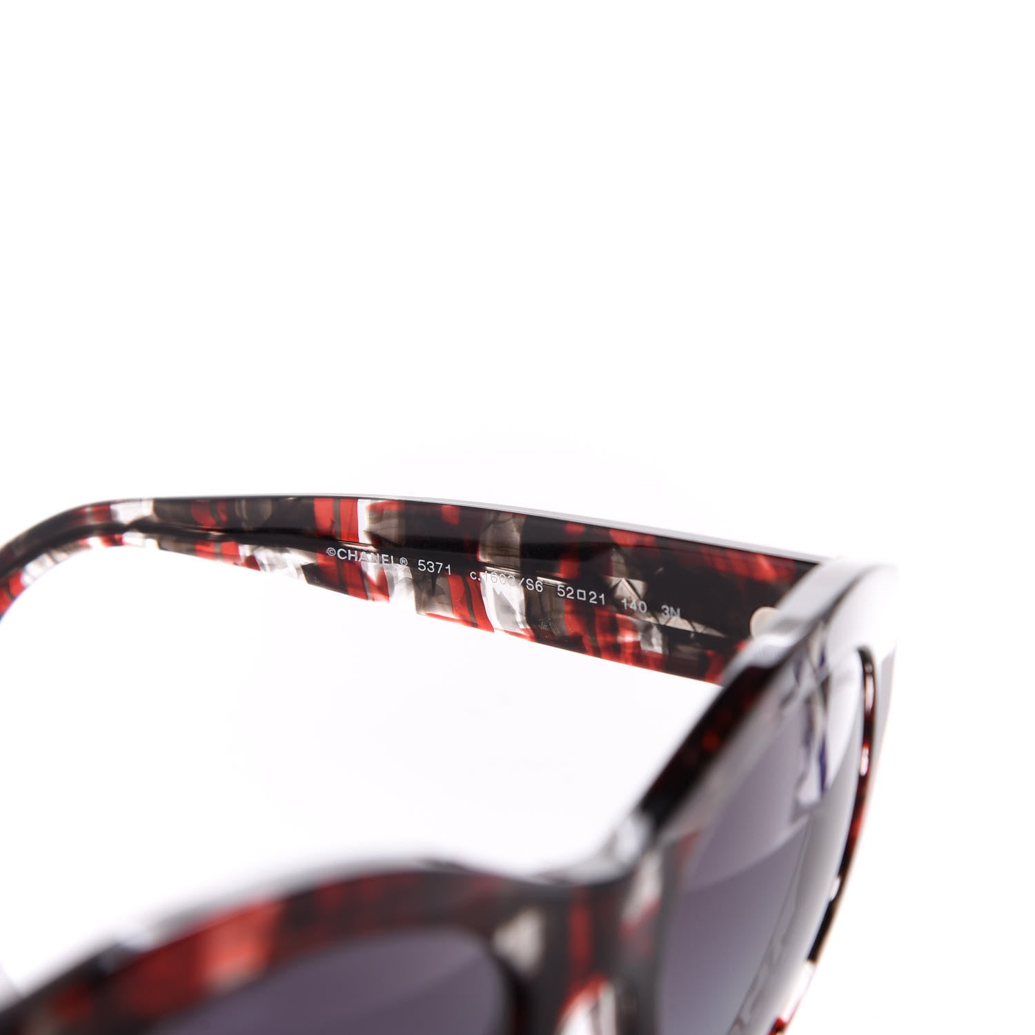 Chanel Acetate Butterfly Sunglasses 5371 Red Black 6 of 6