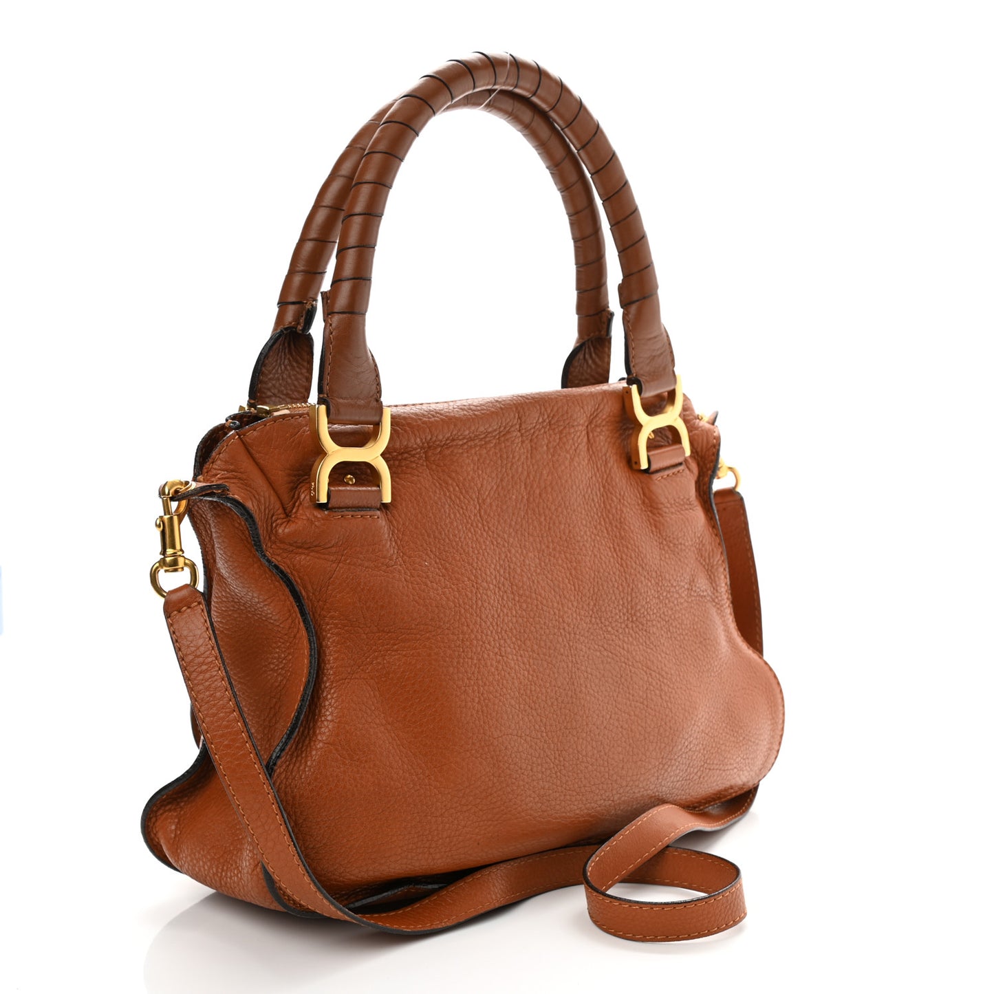 Calfskin Medium Marcie Satchel Tan