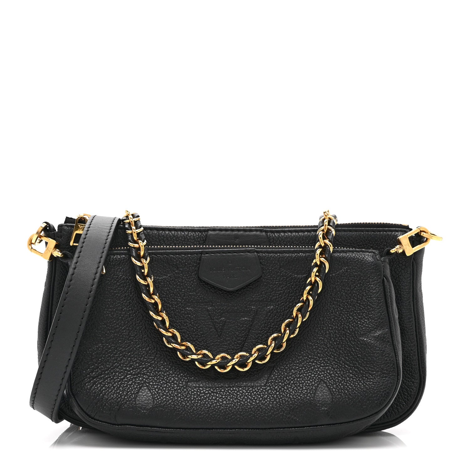 箱・保護袋あり✨️Louis Vuitton ブラック ポインテッドトゥパンプス Louis Vuitton Empreinte Monogram Giant Multi Pochette Accessories