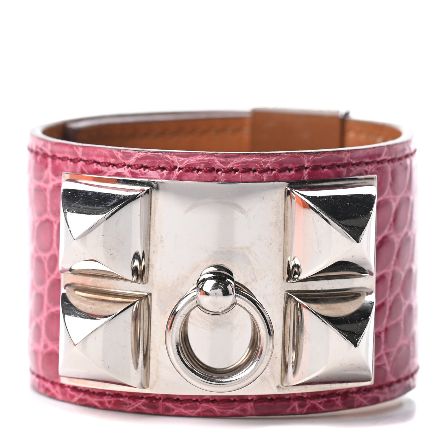 Shiny Alligator Collier De Chien CDC Bracelet S Fuchsia