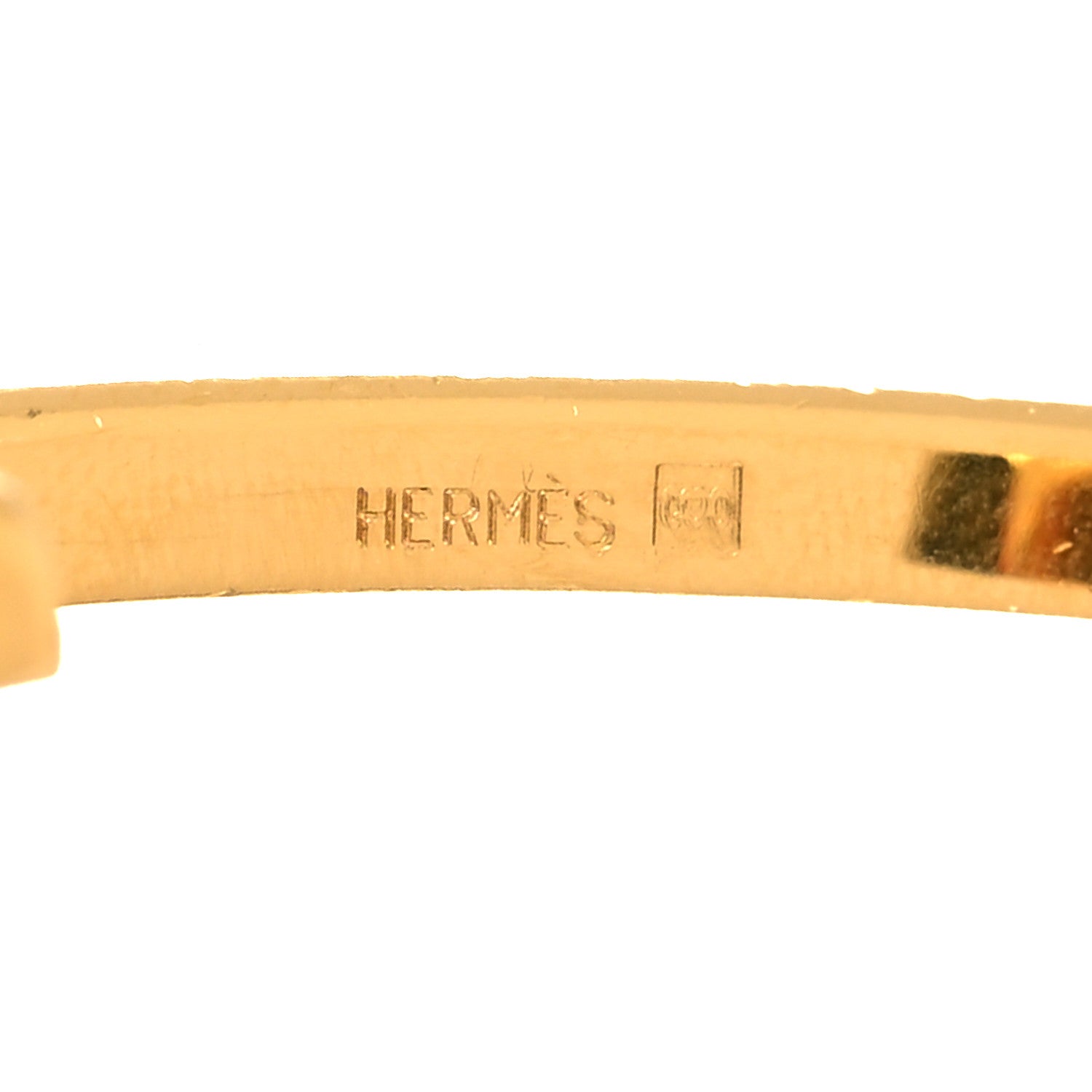 Hermes Brass Gold Plated Polished 32mm H Belt Buckle 3 of 3