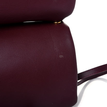 Celine Lambskin Large Trio Crossbody Bag Burgundy 20 of 21