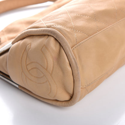 Chanel Lambskin Stitched Medium Ultimate Soft Tote Beige 8 of 13