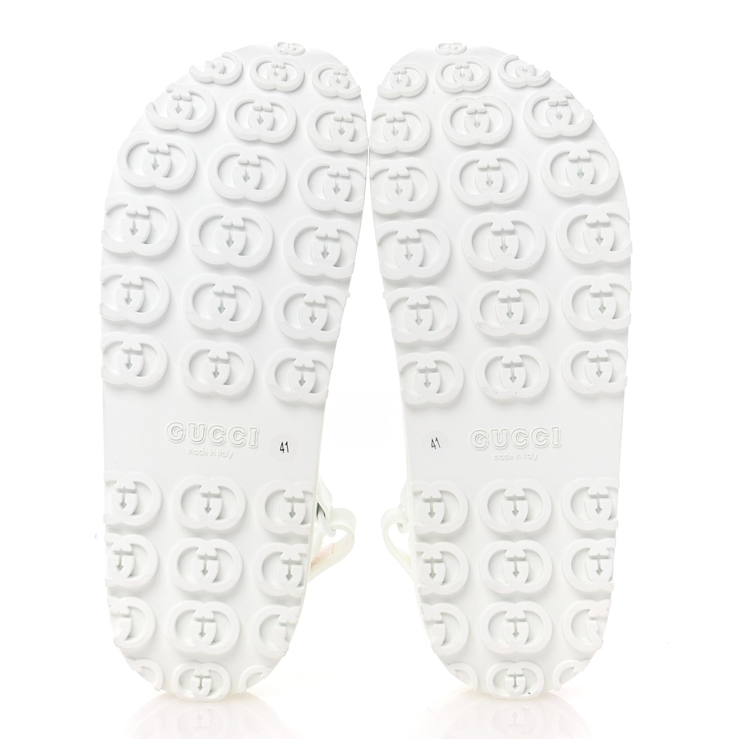 Soft Rubber Horsebit Touch Womens Strapped Sandals 41 Great White
