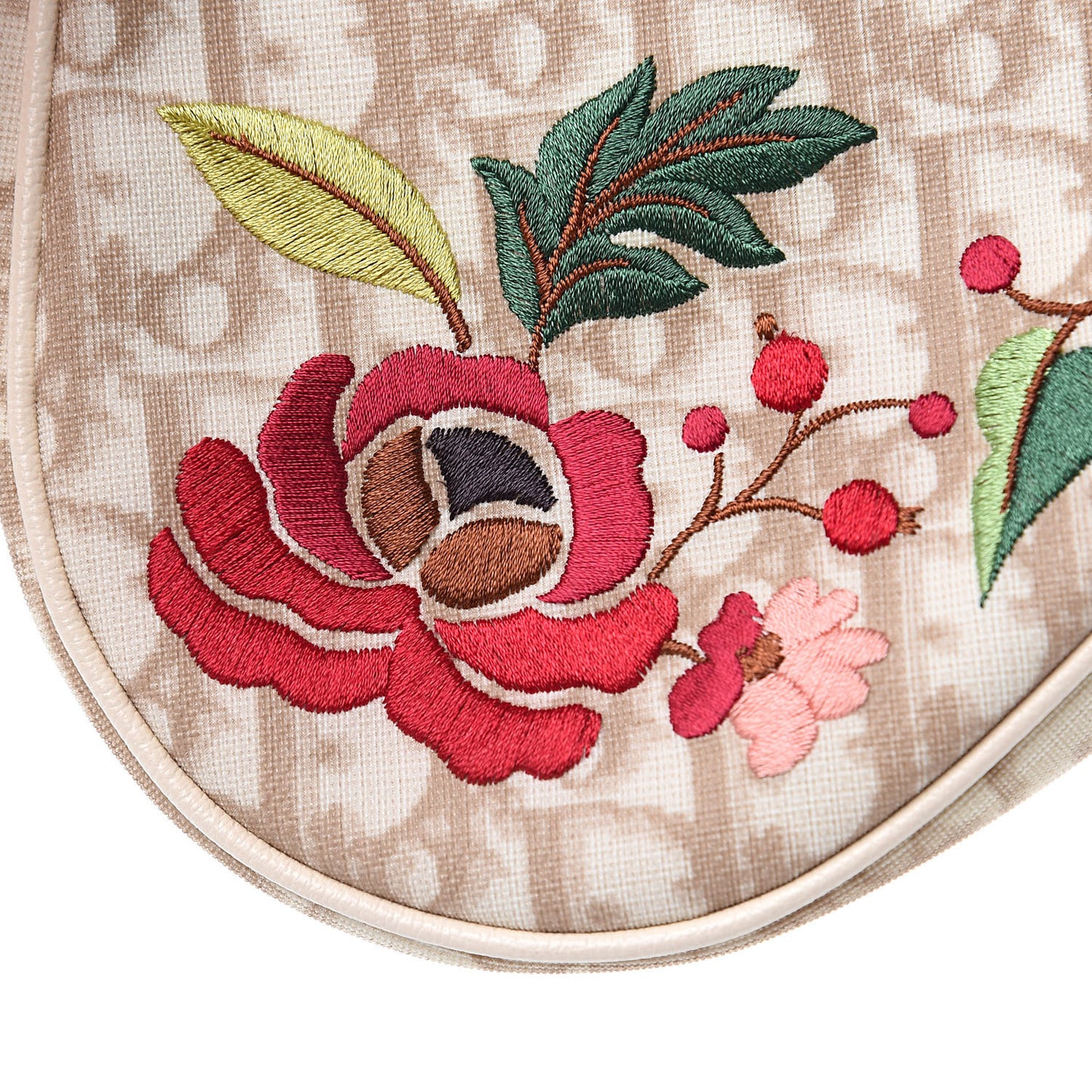 Monogram Vintage Flowers Mini Saddle Bag Beige