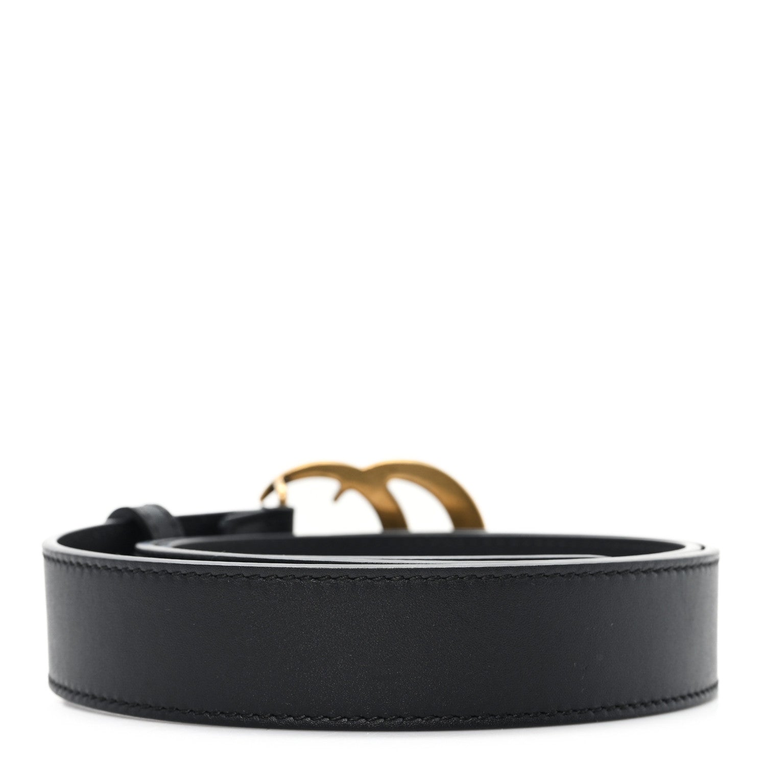 GUCCI ブラック　ベルト　85-34 Gucci Calfskin Double G 25mm Belt 85 34 Black 1798985 – FASHIONPHILE