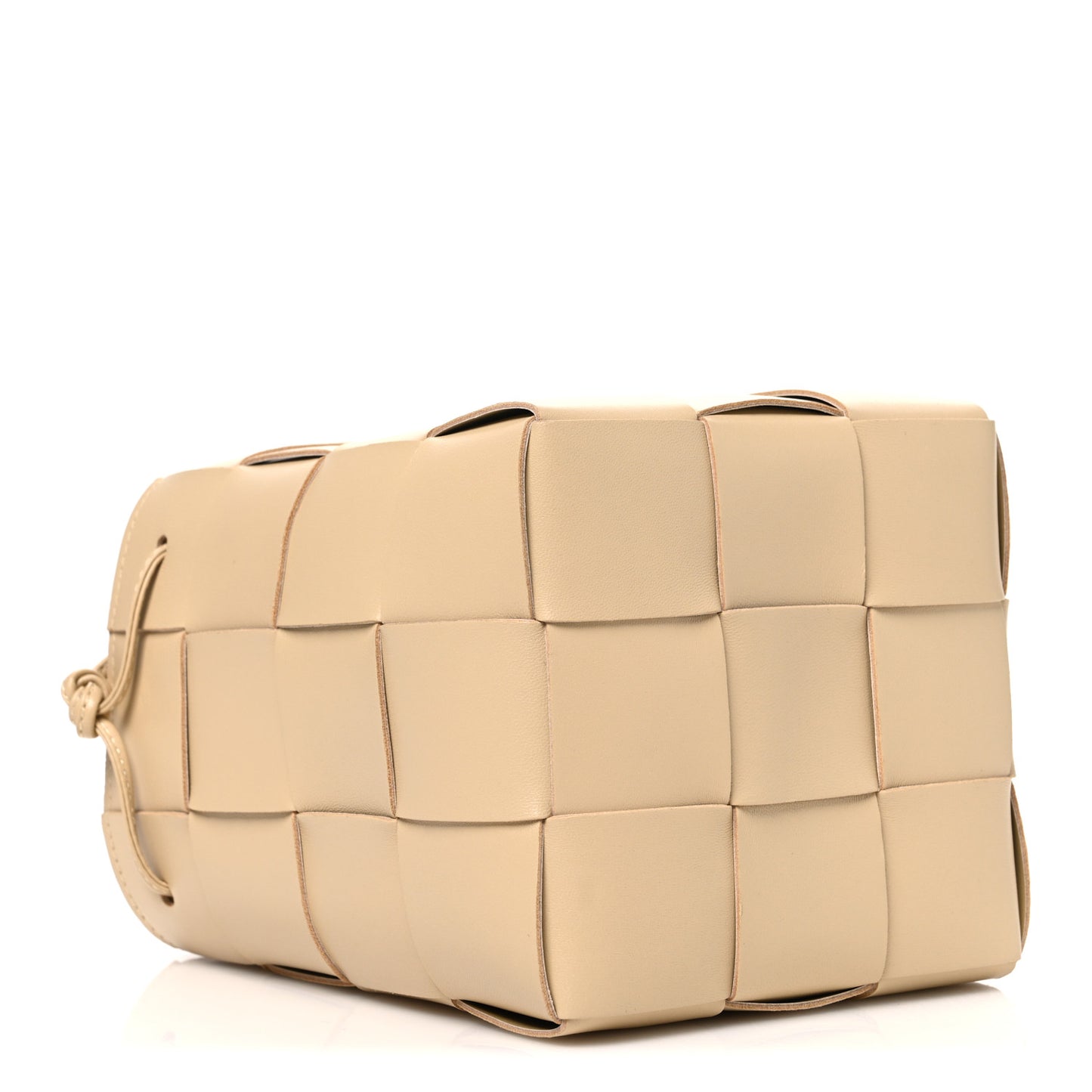 Nappa Maxi Intrecciato Cassette Bucket Bag Almond