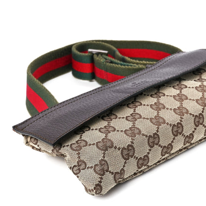 Gucci Monogram Web Belt Pouch Bag Brown 11 of 13