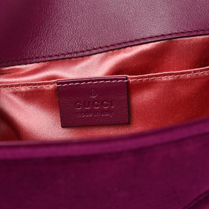 Gucci Velvet Matelasse Mini GG Marmont Shoulder Bag Fuchsia Violet Cyclamen 6 of 10