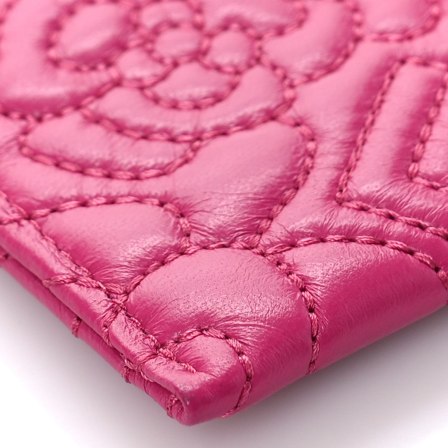 Chanel Caviar Quilted Card Holder Pink 8 of 10