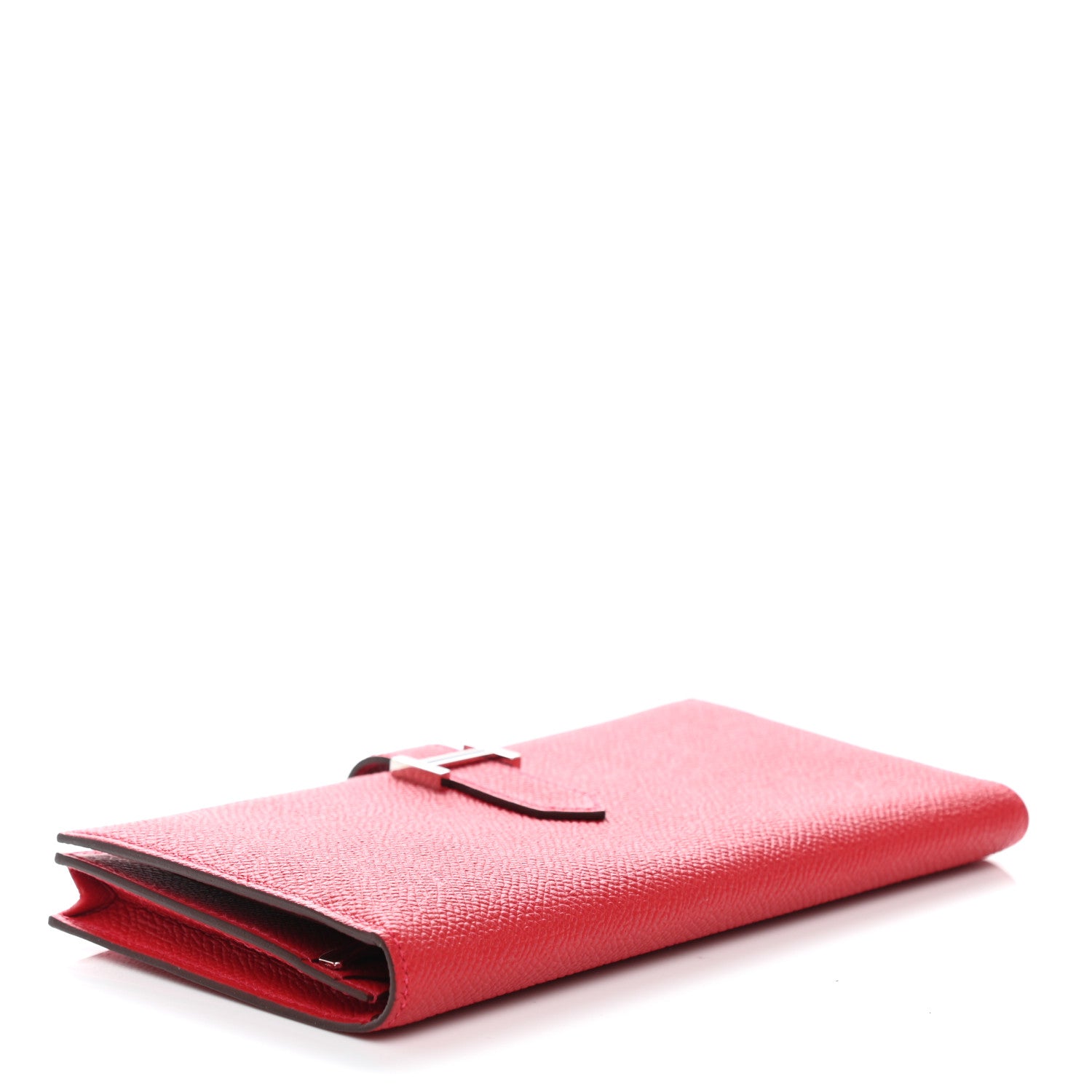 Hermes Epsom Bearn Gusset Wallet Rouge Casaque 4 of 8