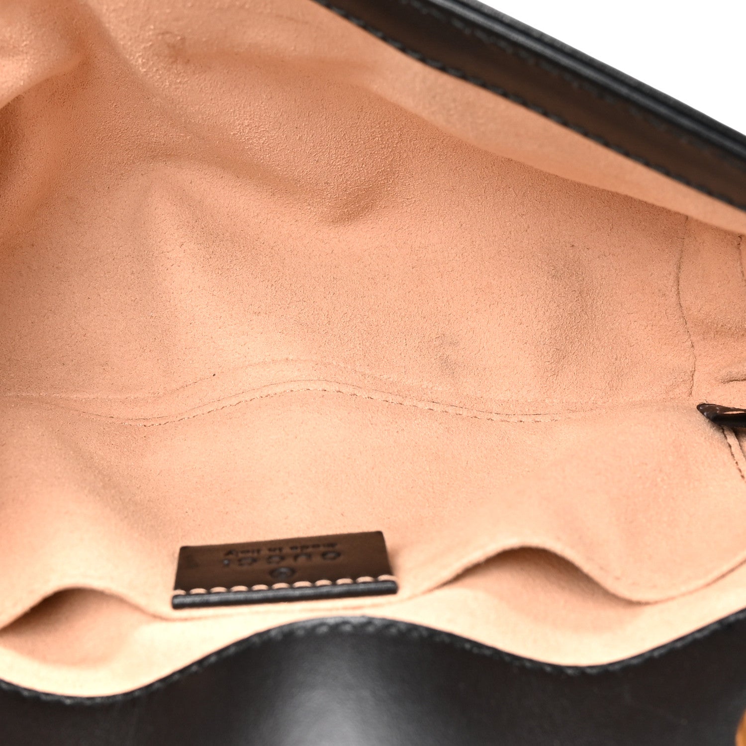 Gucci Calfskin Matelasse Mini GG Marmont Shoulder Bag Black 5 of 13