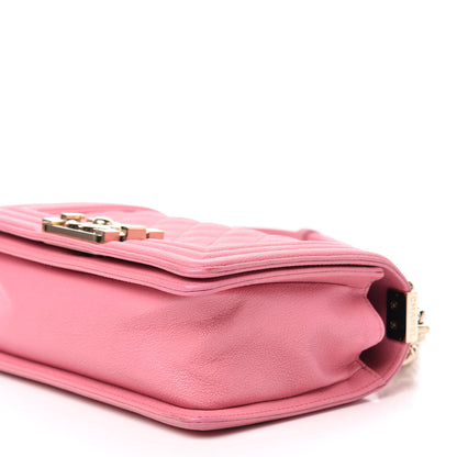 Chanel Caviar Quilted Small Boy Flap Pink 12 of 13