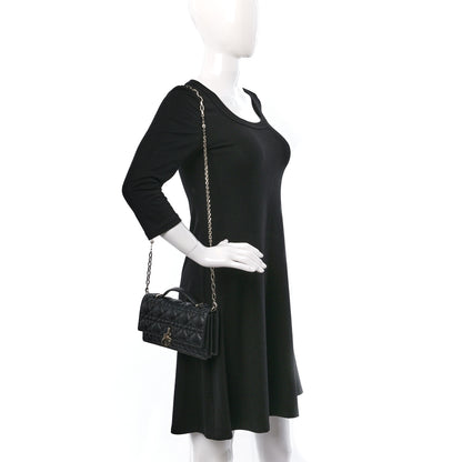 Christian Dior Lambskin Cannage Mini My Dior Bag Black 2 of 9