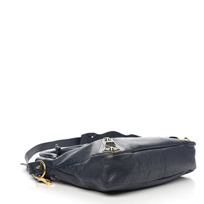 Balenciaga Chevre Gold Metallic Edge Hardware Town Bleu Nuit Dark Sea 3 of 9