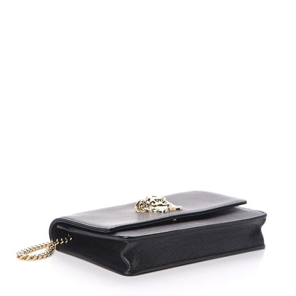 Versace Grained Calfskin Palazzo Chain Evening Bag Black 3 of 8