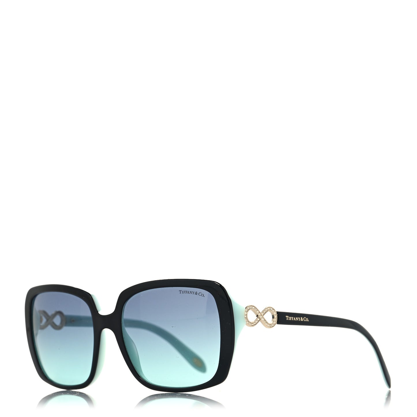 Crystal TF4110-B Square Infiniti Sunglasses Black Blue