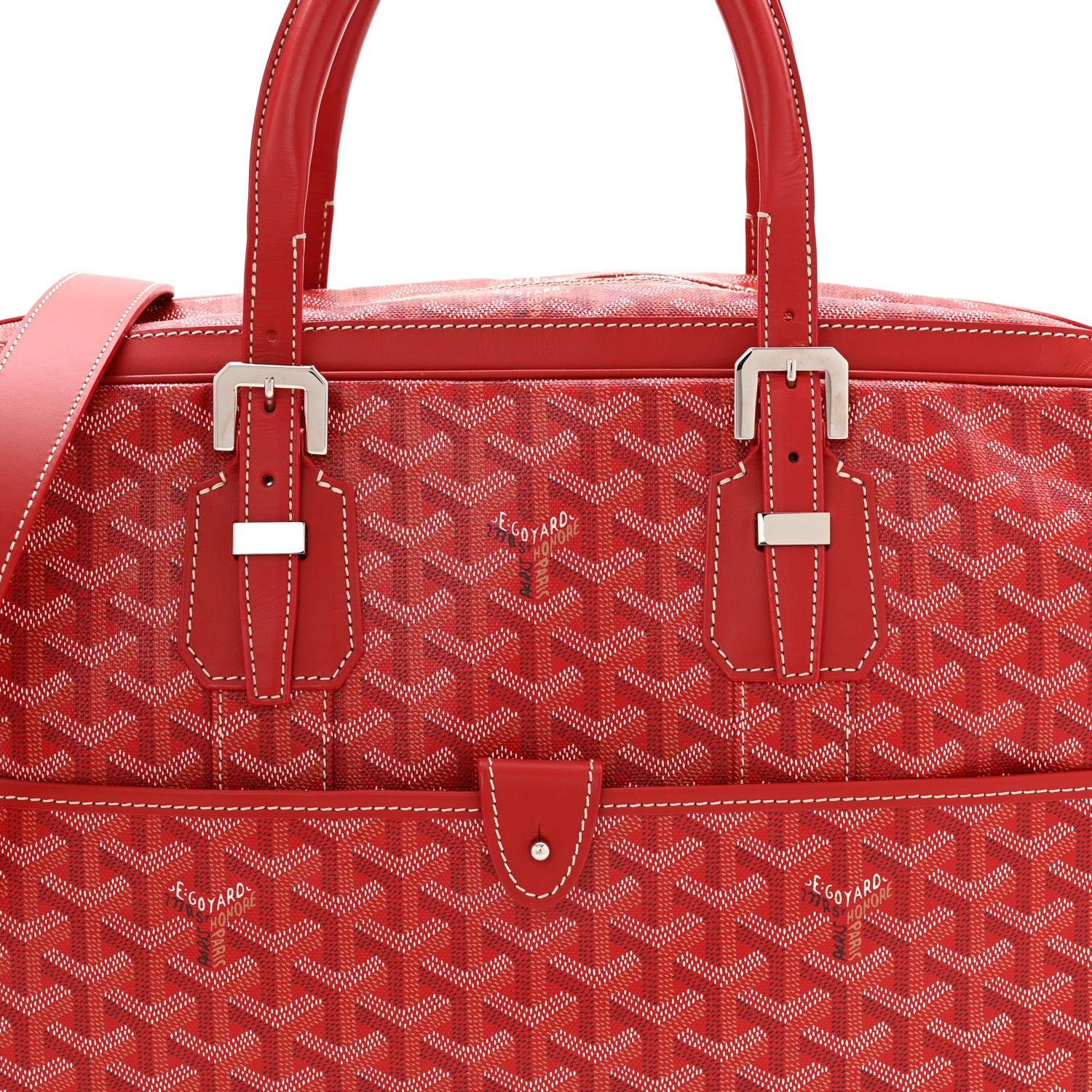 Goyard Goyardine Ambassade MM Briefcase Red 7 of 11