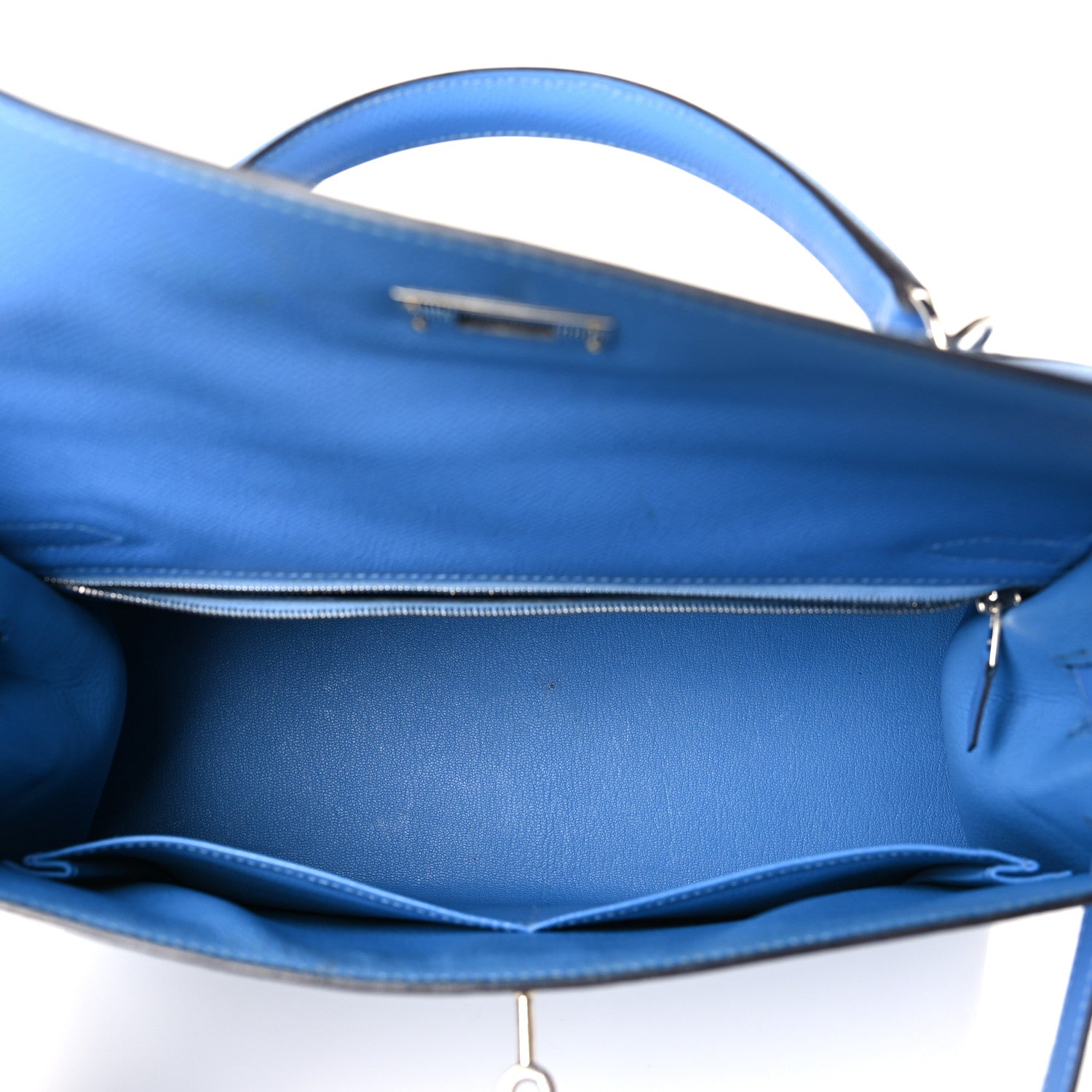 Hermes Epsom Kelly Sellier 32 Bleu Paradis 5 of 11