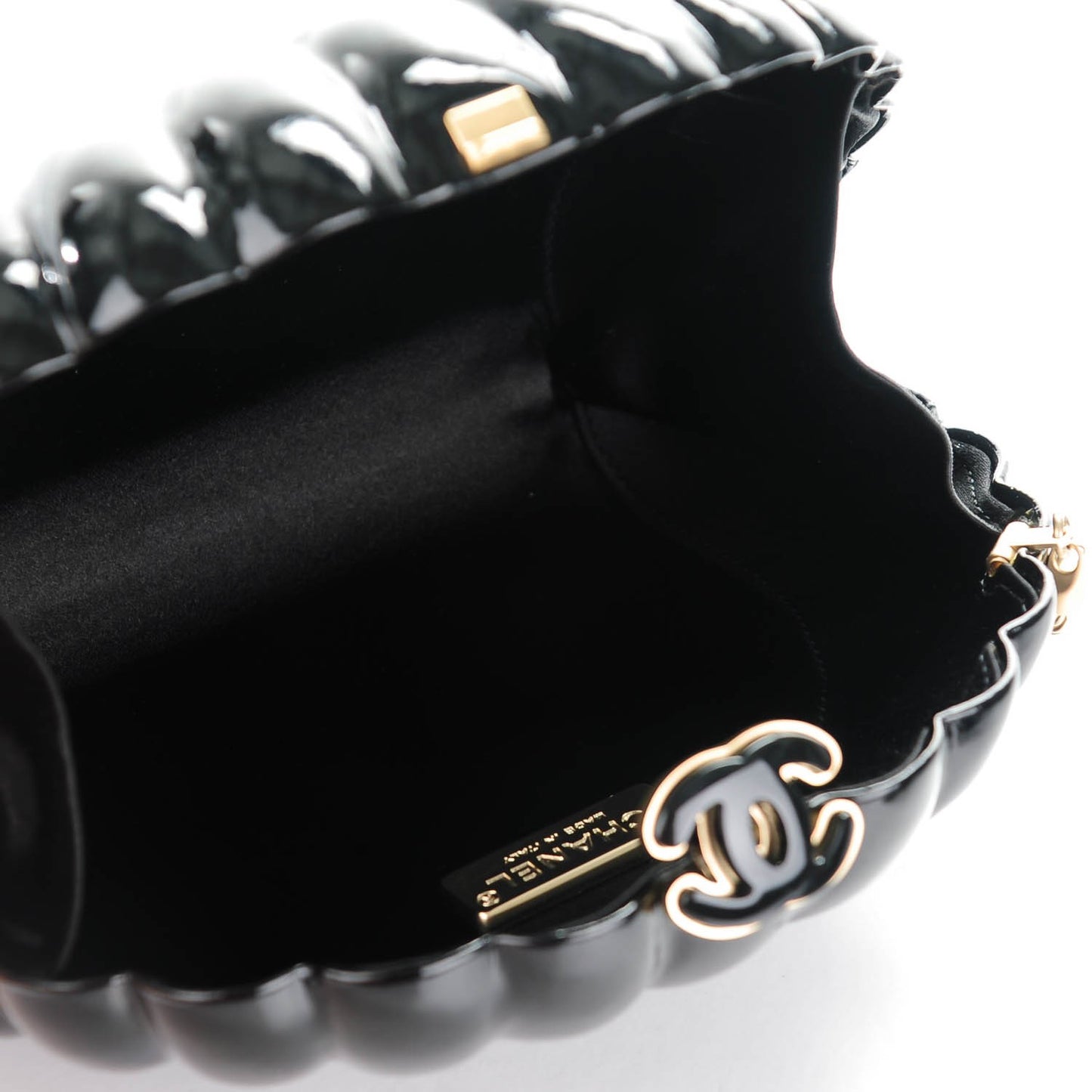 Vinyl Saint Tropez Evening Clutch Black