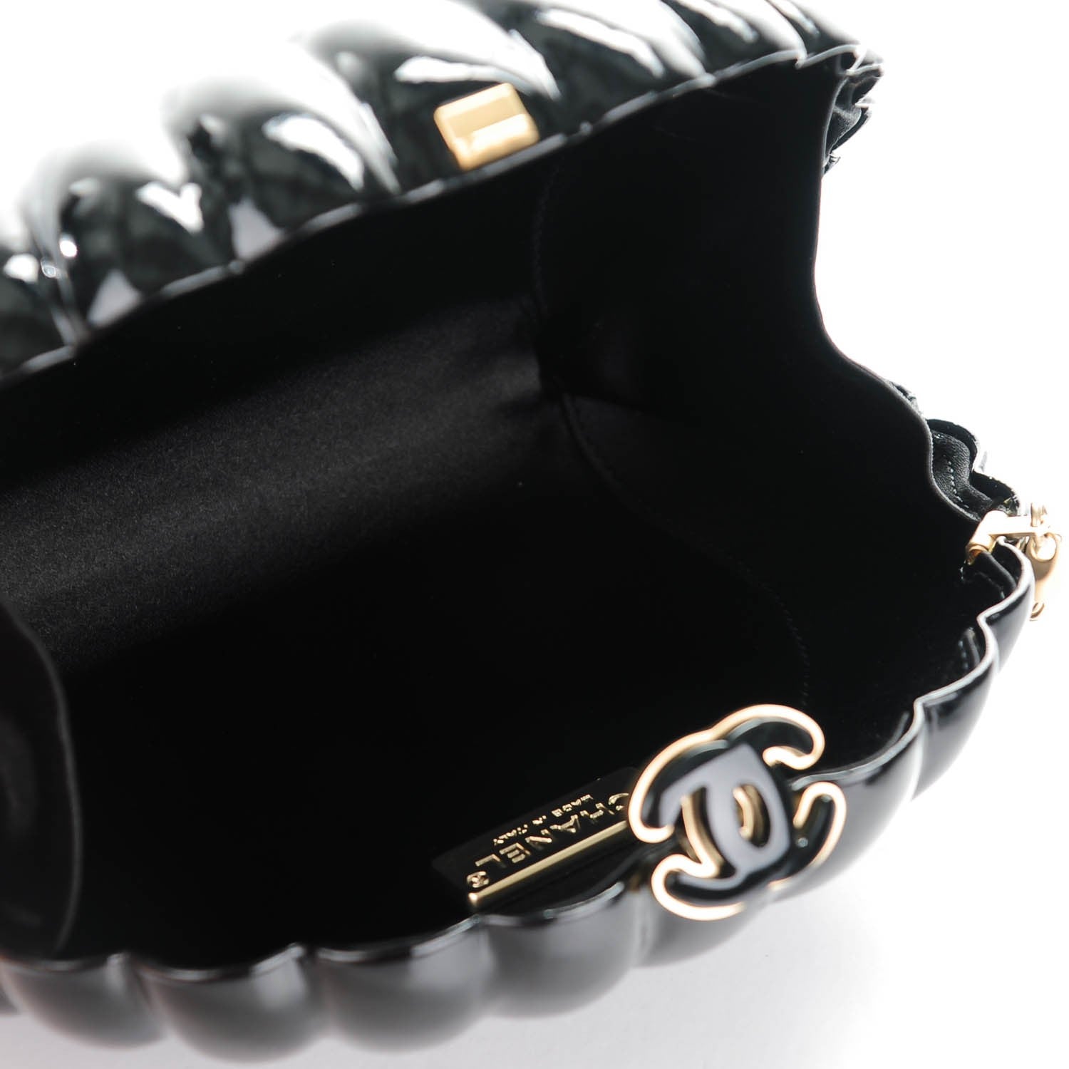 Chanel Vinyl Saint Tropez Evening Clutch Black 5 of 7