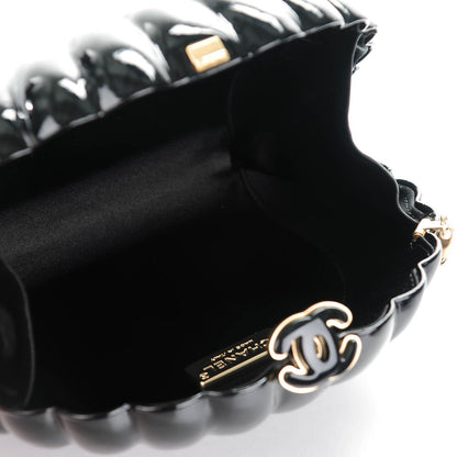 Chanel Vinyl Saint Tropez Evening Clutch Black 5 of 7