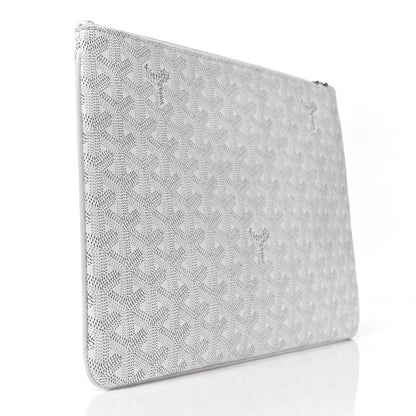 Goyard Goyardine Senat Pochette MM White 3 of 8