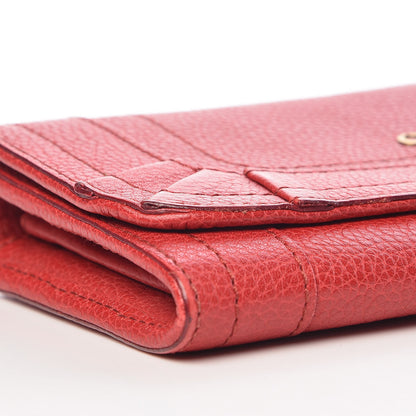 Chloe Grained Calfskin Paraty Continental Wallet Red 5 of 10