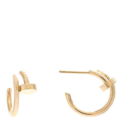 Cartier 18K Yellow Gold Juste Un Clou Hoop Earrings 1 of 6