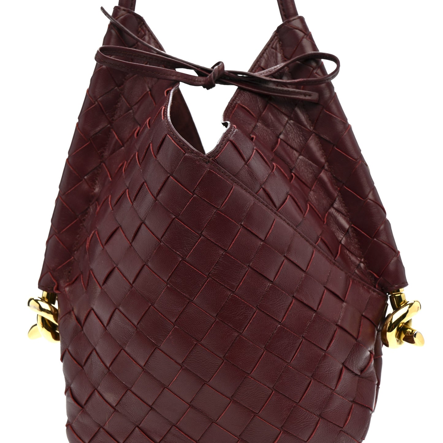 Nappa Intrecciato Small Solstice Hobo Barolo