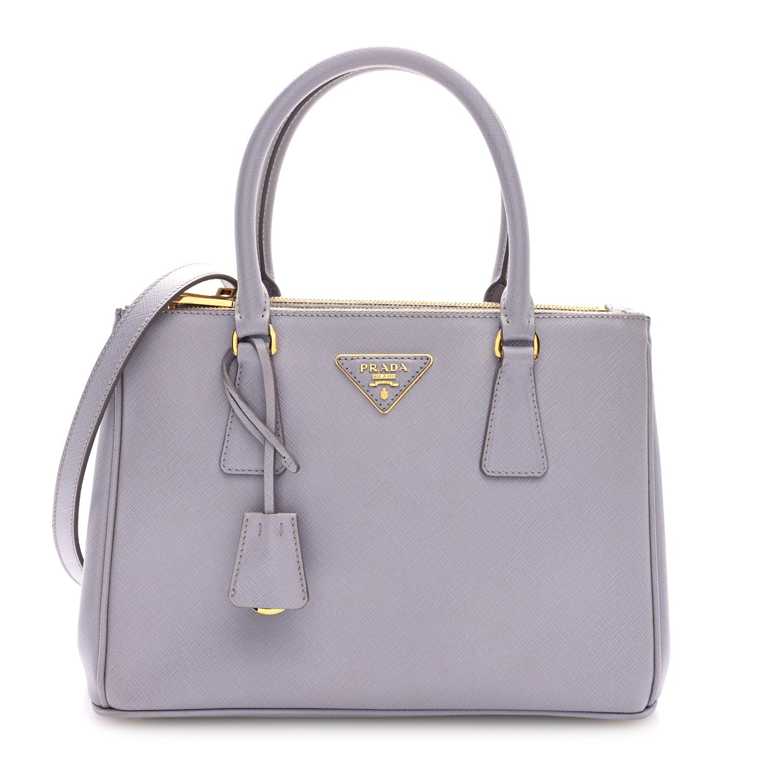 Prada Saffiano Lux Small Galleria Double Zip Tote Light Purple