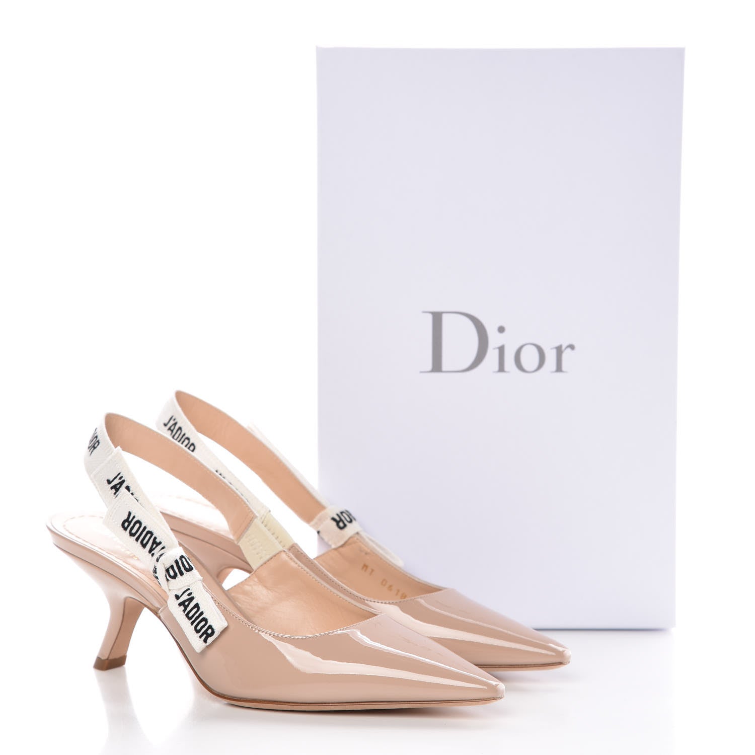 Christian Dior Patent Ribbon J'Adior Slingback 65mm Pumps 36 Nude 8 of 8