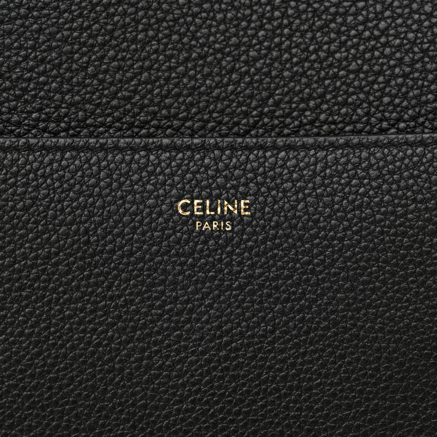 Soft Grained Calfskin Sangle Bucket Bag Black