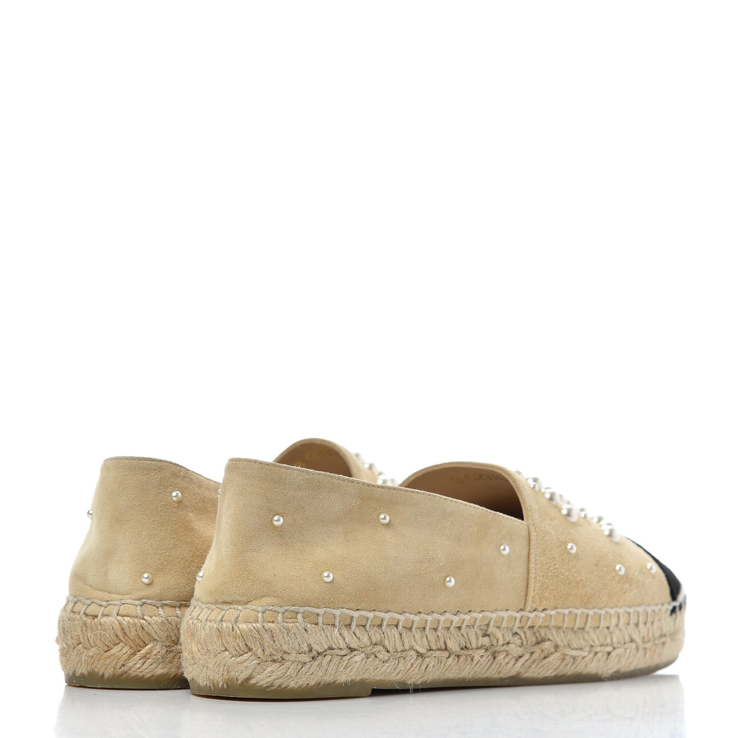 Suede Pearl CC Espadrilles 38 Beige Black