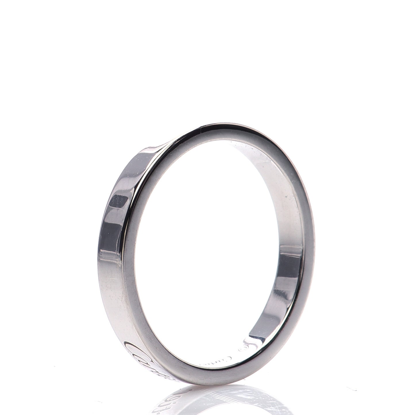 Platinum 3mm C De Cartier Wedding Band Ring 54 6.75