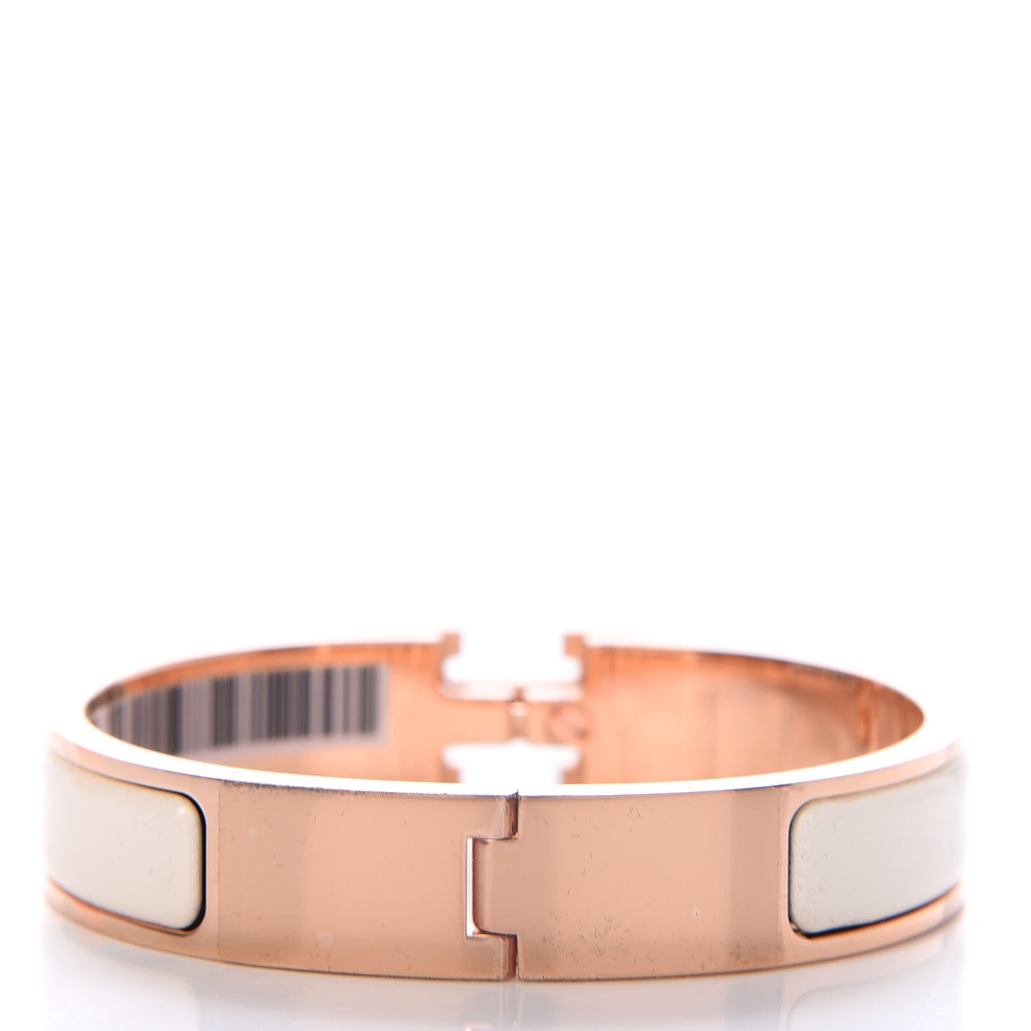 Hermes Enamel Narrow Clic Clac H Bracelet PM Craie 3 of 5