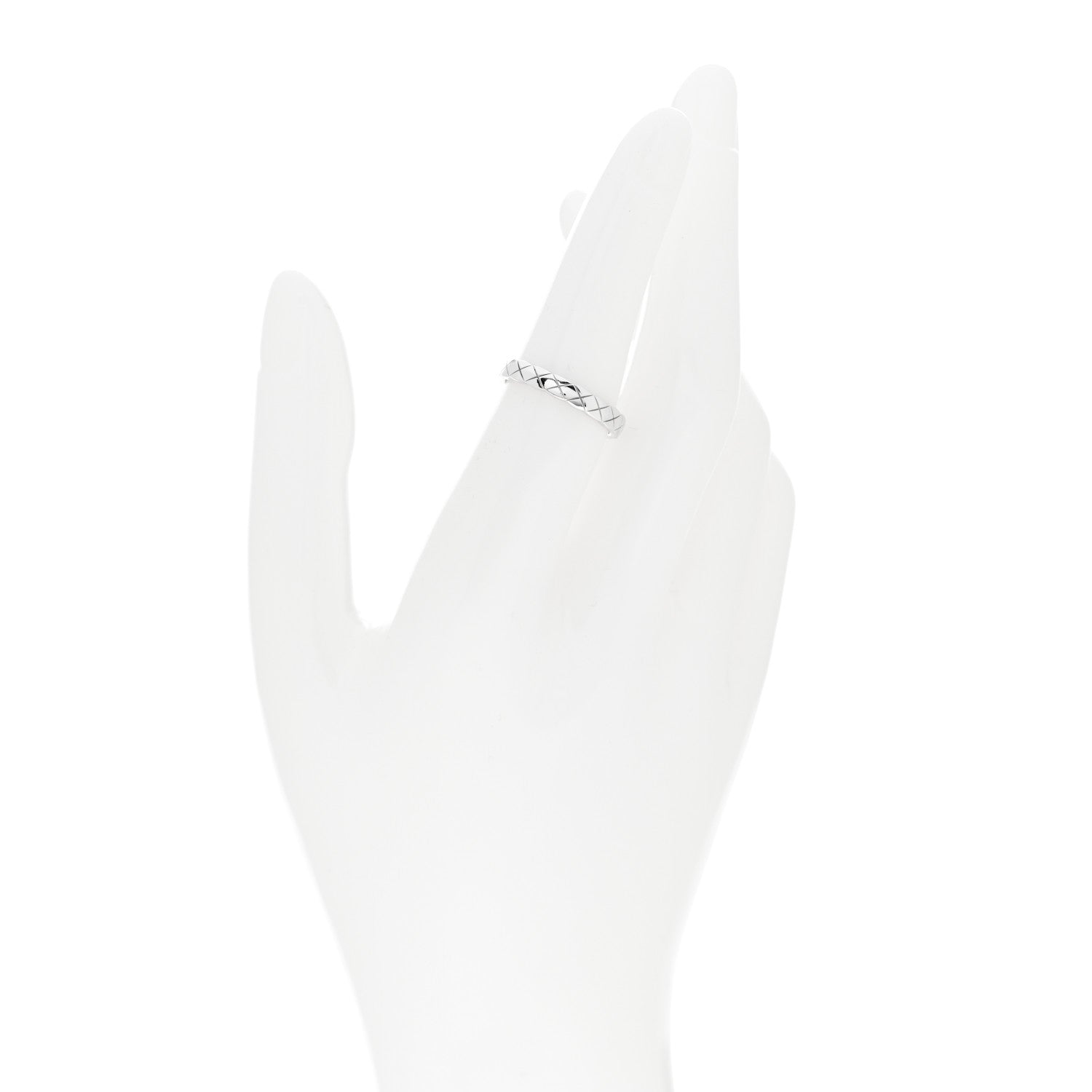 Chanel 18K White Gold Mini Coco Crush Ring 53 6.25 2 of 6