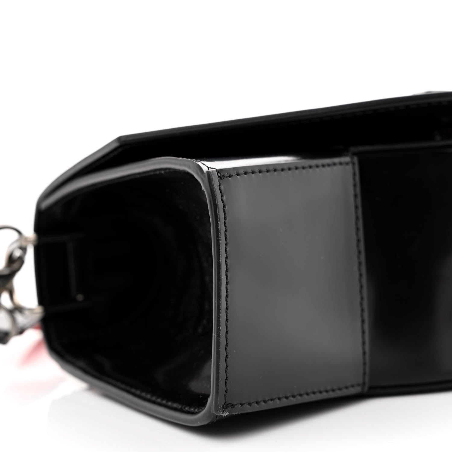 Christian Louboutin Patent Calfskin Large Loubi54 Crossbody Clutch Black 8 of 10