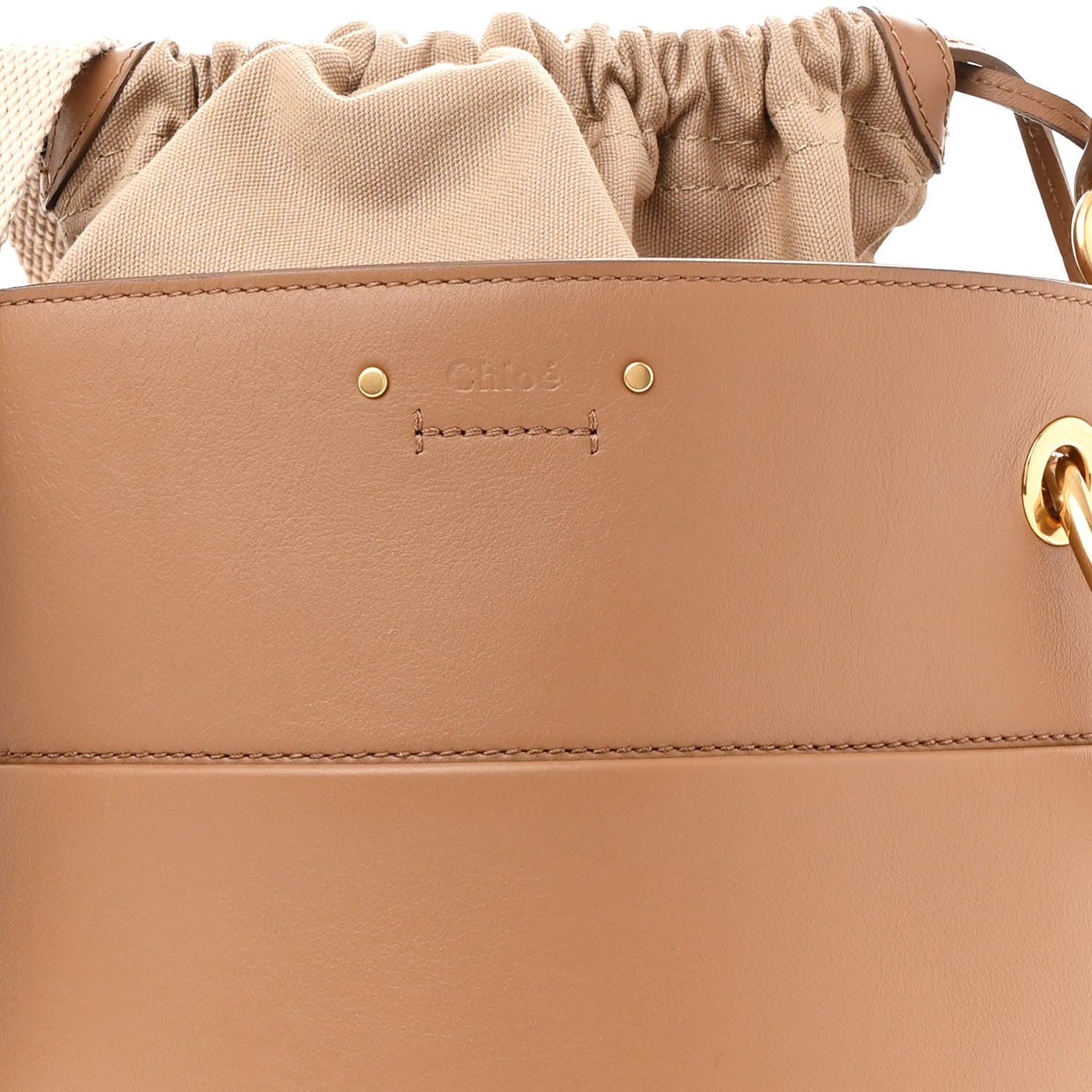 Chloe Smooth Calfskin Small Roy Bucket Bag Nut 8 of 10