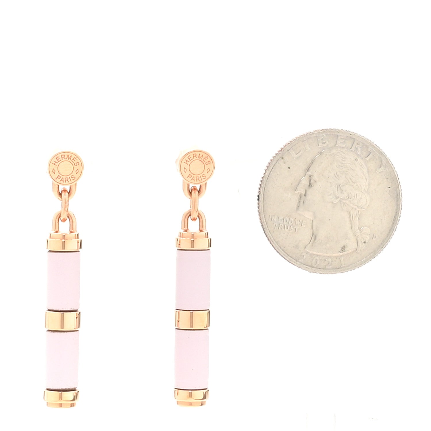Hermes Swift PM Charniere Earrings Mauve Pale 2 of 5