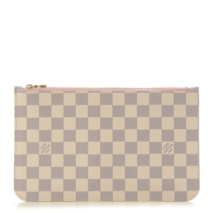 Louis Vuitton Damier Azur Neverfull MM GM Pochette Rose Ballerine 1 of 7
