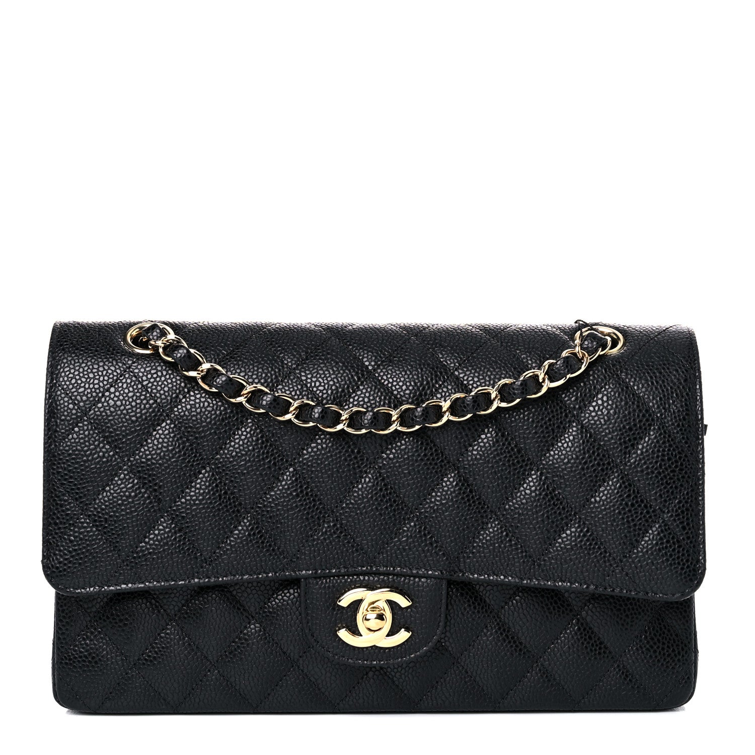 Chanel Caviar Quilted Medium Double Flap Black 1 of 10