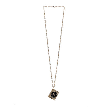 Chanel Metal CC Lion Book Locket Necklace Gold 3 of 6