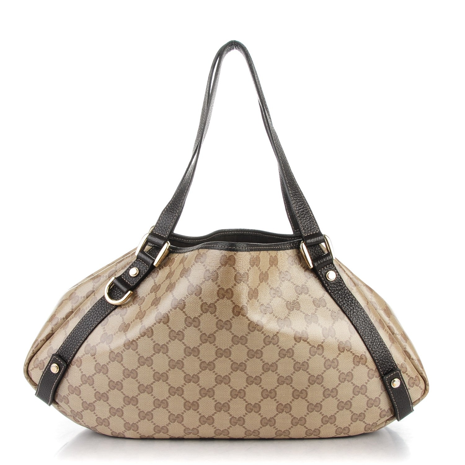 Gucci Crystal Monogram Medium Abbey Shoulder Bag Dark Brown 1 of 7