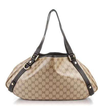 Gucci Crystal Monogram Medium Abbey Shoulder Bag Dark Brown 1 of 7
