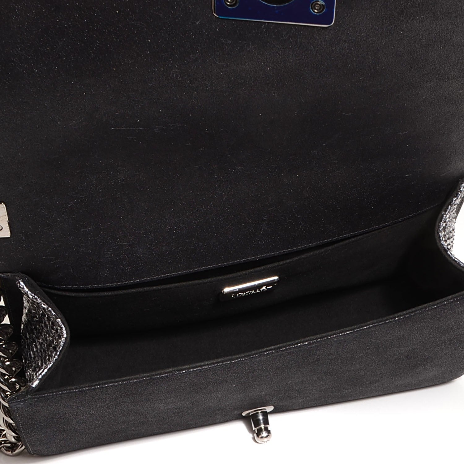 Chanel Python Calfskin Medium Boy Flap Black 6 of 8